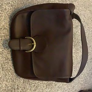 Coach brown leather shoulder bag - vintage